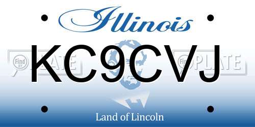 KC9CVJ Illinois License Plate