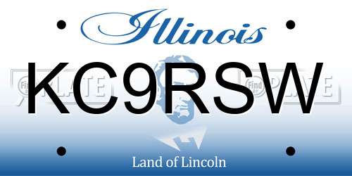 KC9RSW Illinois License Plate