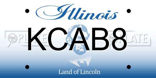 KCAB8 Illinois License Plate