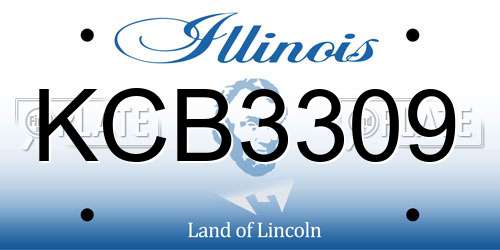 KCB3309 Illinois License Plate