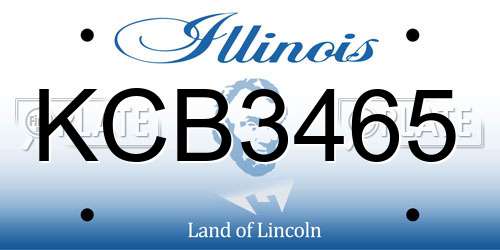 KCB3465 Illinois License Plate