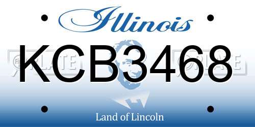 KCB3468 Illinois License Plate