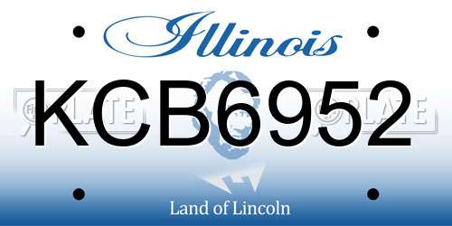 KCB6952 Illinois License Plate