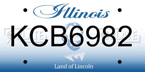 KCB6982 Illinois License Plate