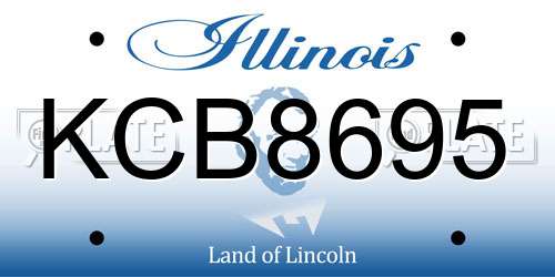 KCB8695 Illinois License Plate
