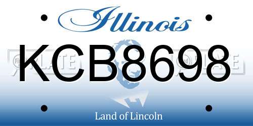 KCB8698 Illinois License Plate