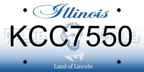 KCC7550 Illinois License Plate