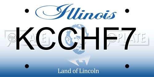 KCCHF7 Illinois License Plate