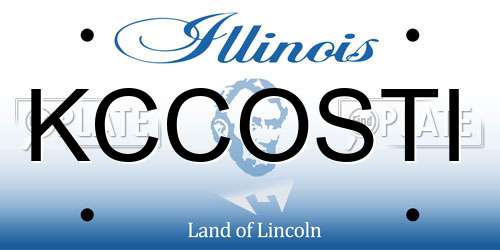 KCCOSTI Illinois License Plate