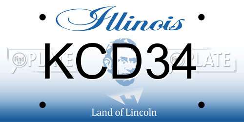 KCD34 Illinois License Plate