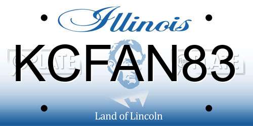 KCFAN83 Illinois License Plate