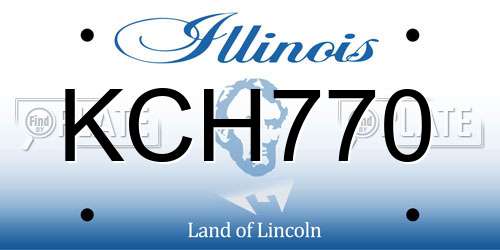 KCH770 Illinois License Plate