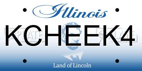 KCHEEK4 Illinois License Plate