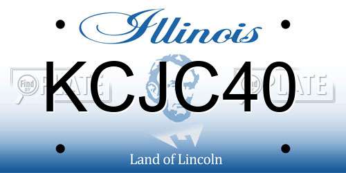 KCJC40 Illinois License Plate