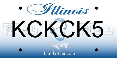 KCKCK5 Illinois License Plate