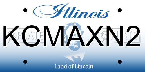 KCMAXN2 Illinois License Plate