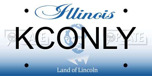 KCONLY Illinois License Plate