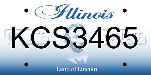 KCS3465 Illinois License Plate
