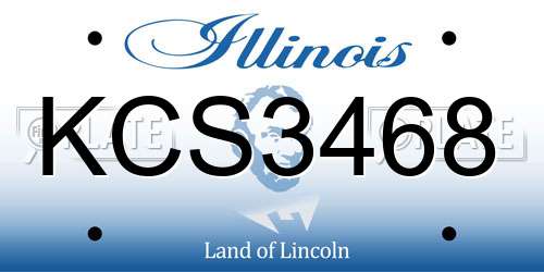 KCS3468 Illinois License Plate