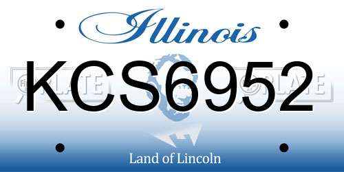 KCS6952 Illinois License Plate
