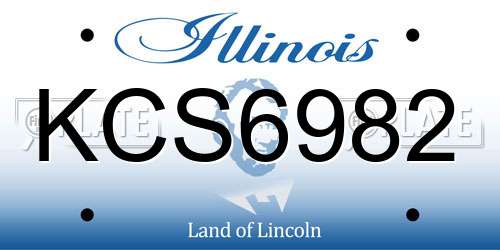 KCS6982 Illinois License Plate