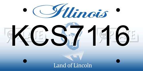 KCS7116 Illinois License Plate