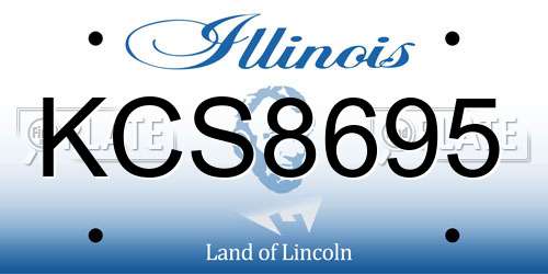 KCS8695 Illinois License Plate