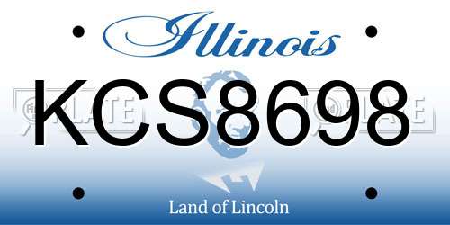 KCS8698 Illinois License Plate