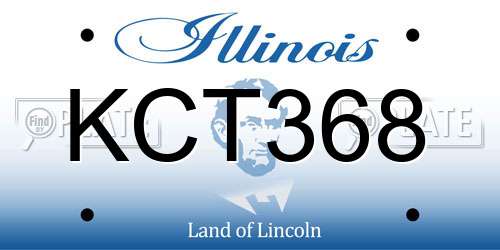 KCT368 Illinois License Plate