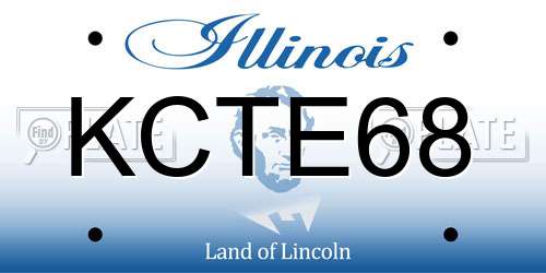 KCTE68 Illinois License Plate