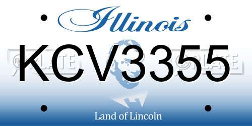 KCV3355 Illinois License Plate