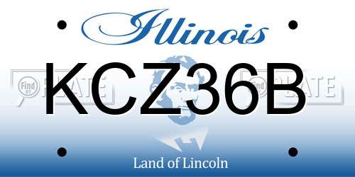 KCZ36B Illinois License Plate