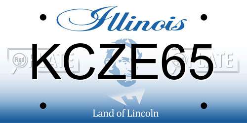 KCZE65 Illinois License Plate