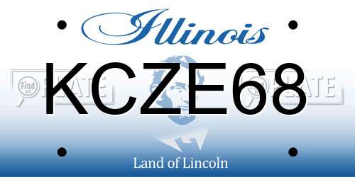 KCZE68 Illinois License Plate