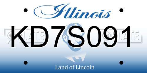 KD7S091 Illinois License Plate