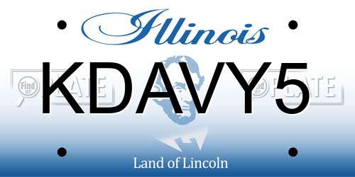 KDAVY5 Illinois License Plate