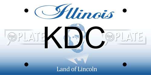 KDC Illinois License Plate