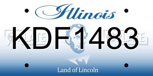 KDF1483 Illinois License Plate