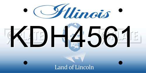 KDH4561 Illinois License Plate