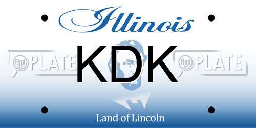 KDK Illinois License Plate