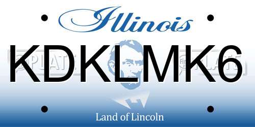 KDKLMK6 Illinois License Plate