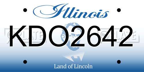 KDO2642 Illinois License Plate