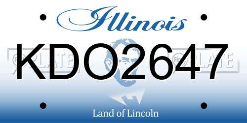 KDO2647 Illinois License Plate