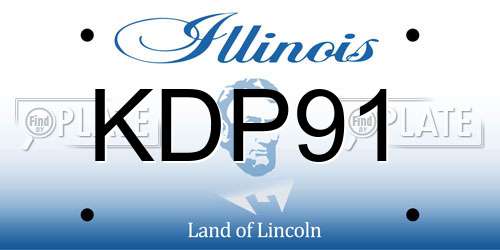 KDP91 Illinois License Plate