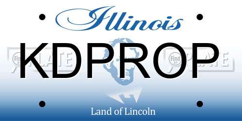KDPROP Illinois License Plate