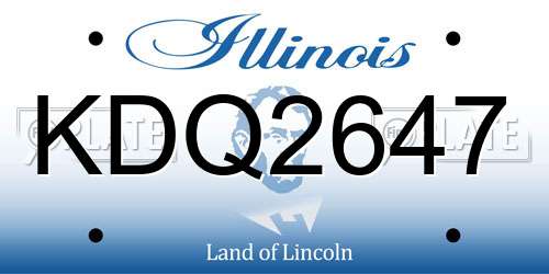 KDQ2647 Illinois License Plate