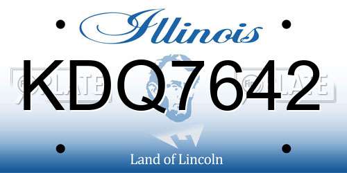 KDQ7642 Illinois License Plate