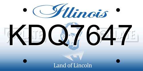 KDQ7647 Illinois License Plate