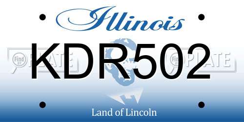KDR502 Illinois License Plate