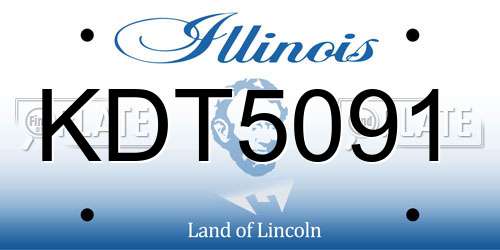 KDT5091 Illinois License Plate